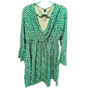 SheIn Plus Floral Green Dress